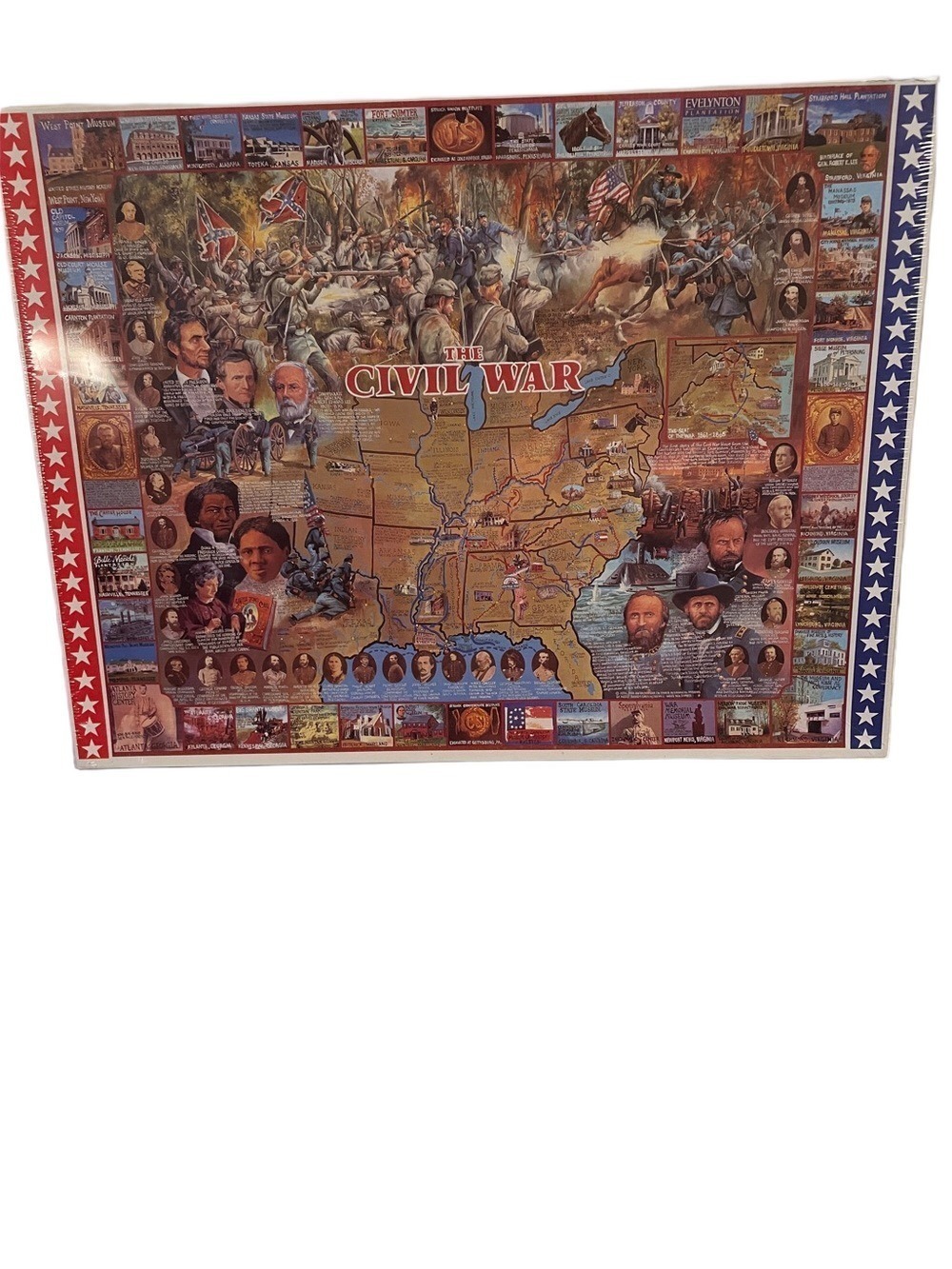 The Civil War Illustrated Jigsaw Puzzle 1000 Pieces-Vintage 1994